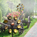 Pastoral Wrought Iron Multicolor Garden Insert - Handmade Rustic Windmill Decor | Bentalia Home