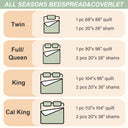 Reversible King Size Quilt Set, 3-Piece Lightweight Quilts Soft Bedspreads Bed Coverlets, Light Grey