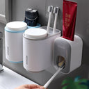 Wall-Mounted Automatic Toothpaste Dispenser and Toothbrush Holder Set | Bentalia Home