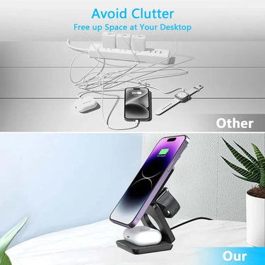 3-in-1 Magnetic Wireless Charger | Bentalia Homes