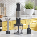 Ultimate Immersion Blender for Versatile Kitchen Use - Ideal for Smoothies, Baby Food, and More! Features Whisk, Blending Jar, 2-Speed Settings, and 500 Watts of Power.