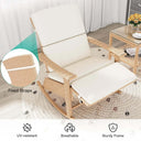 3 PCS Wicker Patio Rocking Chair Set, Outdoor Furniture