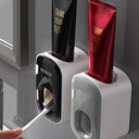 Wall-Mounted Automatic Toothpaste Dispenser and Toothbrush Holder Set | Bentalia Home