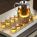 Heat-Resistant Glass Teapot with Stainless Steel Infuser, 401-500ml Kung Fu Teaware | Bentalia Home
