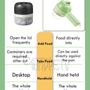 4-in-1 Electric Vegetable Cutter Set – Mini Food Processor, Garlic Masher, Mixer & Slicer | Bentalia Home