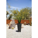 Indoor/Outdoor Taper Plastic Planter, 2-Pack (26 inch, Black) | Bentalia Homes