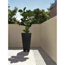 Indoor/Outdoor Taper Plastic Planter, 2-Pack (26 inch, Black) | Bentalia Homes