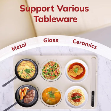 PDQ Electric Warming Tray with Adjustable Temperature, Foldable Food Warmer for Parties | Bentalia Home