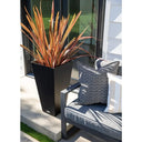 Indoor/Outdoor Taper Plastic Planter, 2-Pack (26 inch, Black) | Bentalia Homes