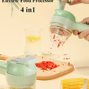 4-in-1 Electric Vegetable Cutter Set – Mini Food Processor, Garlic Masher, Mixer & Slicer | Bentalia Home