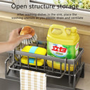 Multi-Functional Kitchen Sponge Rack, Large Capacity Dish Soap Organizer for Countertop Storage | Bentalia Home