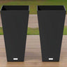 Indoor/Outdoor Taper Plastic Planter, 2-Pack (26 inch, Black) | Bentalia Homes