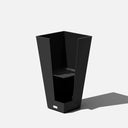 Indoor/Outdoor Taper Plastic Planter, 2-Pack (26 inch, Black) | Bentalia Homes