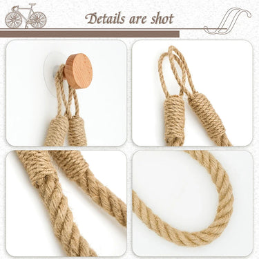 Nail-Free Hemp Rope Paper Towel Holder - Bathroom Towel Hook & Toilet Paper Rack | Bentalia Home