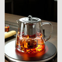 Heat-Resistant Glass Teapot with Stainless Steel Infuser, 401-500ml Kung Fu Teaware | Bentalia Home