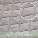 Reversible King Size Quilt Set, 3-Piece Lightweight Quilts Soft Bedspreads Bed Coverlets, Light Grey