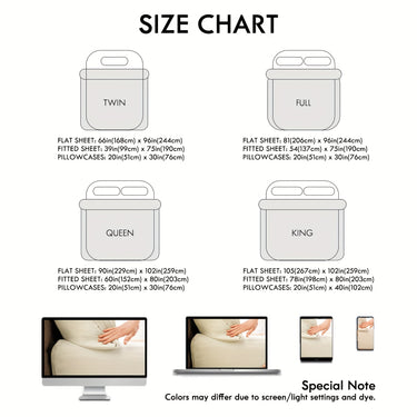 6pcs Deep Pocket Sheet Set – Ultra Soft, All-Season Luxury Bedding with Fade & Shrink Resistance