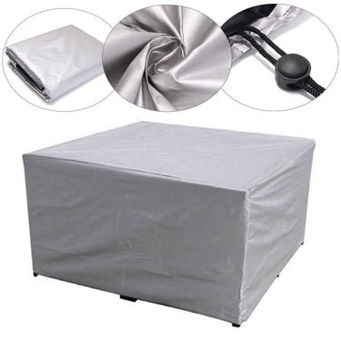 Silver Outdoor Garden Waterproof Furniture Cover - 90% Polyester Fiber, Durable Protection for Yard Furniture | Bentalia Home