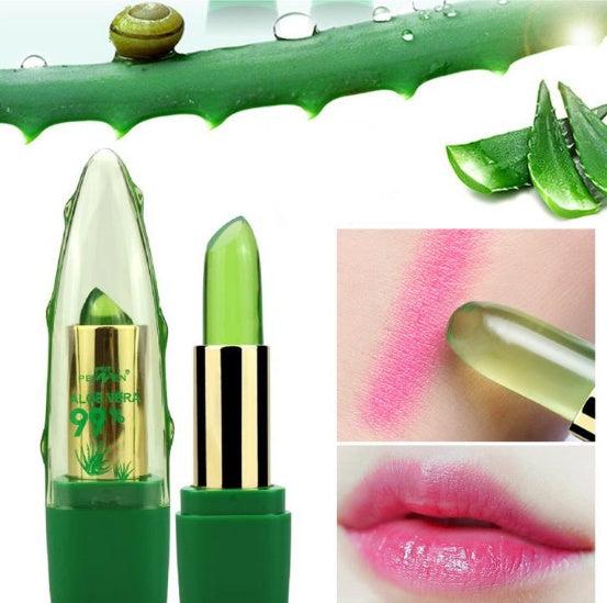 Aloe Vera lipstick, color changing lip gloss, moisturizing lip care, anti-drying lip balm, waterproof lipstick, sheer lipstick | Bentalia Home