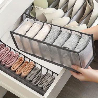 3PCS Underwear Fabric Drawer Storage Basket – Space-Saving Organizer for Socks, Bras, Ties & Clothes, Ideal for Wardrobe, Closet, Bedroom & Dorm