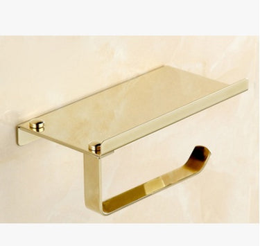 304 Stainless Steel Toilet Paper Holder with Phone Shelf – Mirror Finish, Bright Style | Bentalia Home