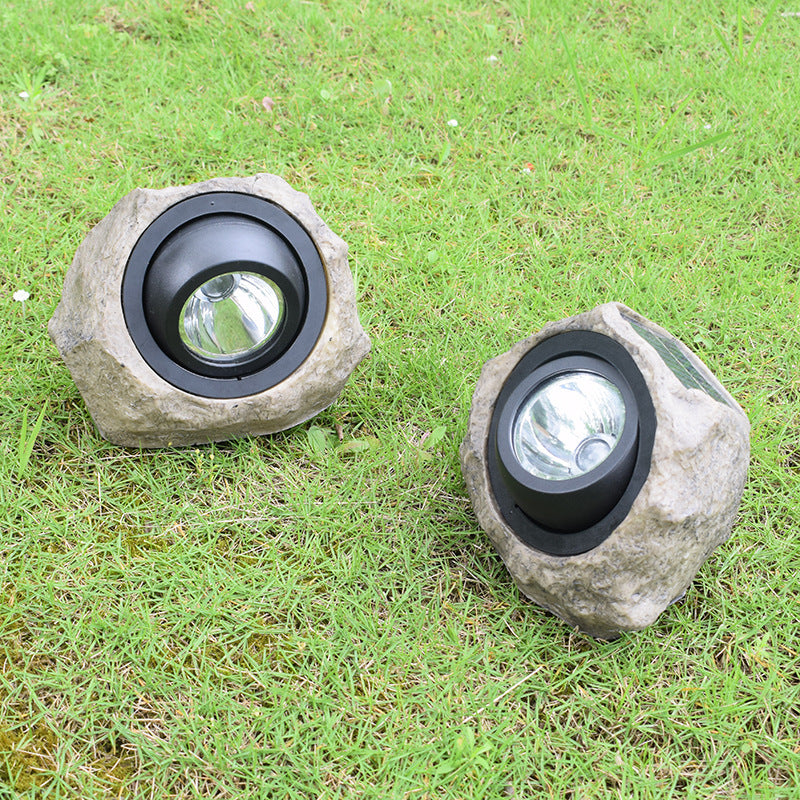 Solar Simulation Stone Lamp - IP65 LED Garden Light with Adjustable White & Warm Light | Bentalia Home