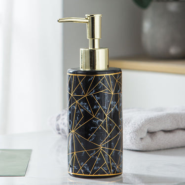 Marble Ceramic Lotion and Shampoo Bottle – Stylish Bathroom Accessory | Bentalia Home