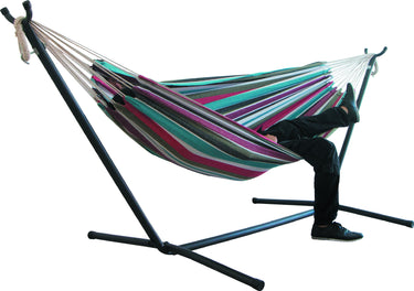 canvas camping hammock, portable outdoor hammock, durable hammock for camping, lightweight hiking hammock, backyard hammock, heavy-duty hammock, 200kg capacity hammock, large canvas hammock, travel-friendly hammock, comfortable outdoor lounging hammock | Bentalia Home