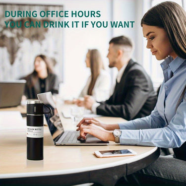 Insulated Thermal -Stainless Steel Vacuum Flask Set | 500ml/16.9oz | Insulated Thermal, Keeps Drinks Hot or Cold | with Bonus Cup