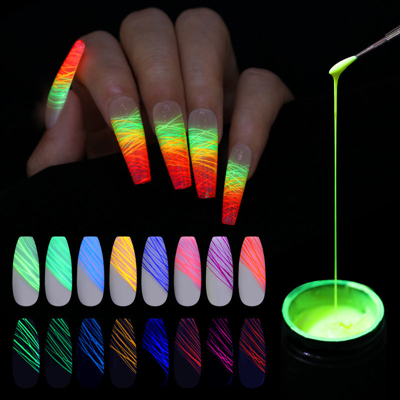 Luminous Spider Nail Gel Set | UV Nail Polish for Glowing Nail Art | Bentalia Home