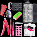 500Pcs French False Nails Kit | Full Cover Acrylic Nails with Tools | Bentalia Home