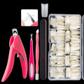 500Pcs French False Nails Kit | Full Cover Acrylic Nails with Tools | Bentalia Home