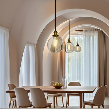 Modern Spherical Glass Chandelier – Commercial Grade Ceiling Light for Dining Rooms, Kitchens & Offices