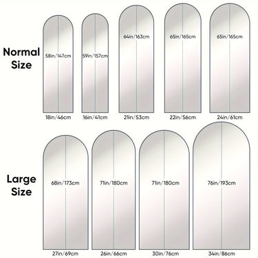 LADYNOW Arched Full-Length Floor Mirror – Freestanding Design, Classic Style