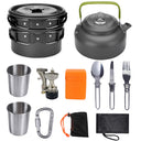 Portable Camping Cooker Stove Set with High-Grade Alumina and Stainless Steel – 2-3 Person Cookware Kit | Bentalia Home
