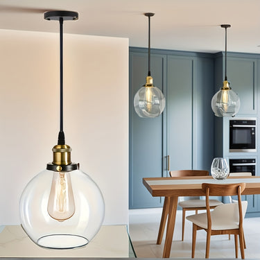 Modern Spherical Glass Chandelier – Commercial Grade Ceiling Light for Dining Rooms, Kitchens & Offices