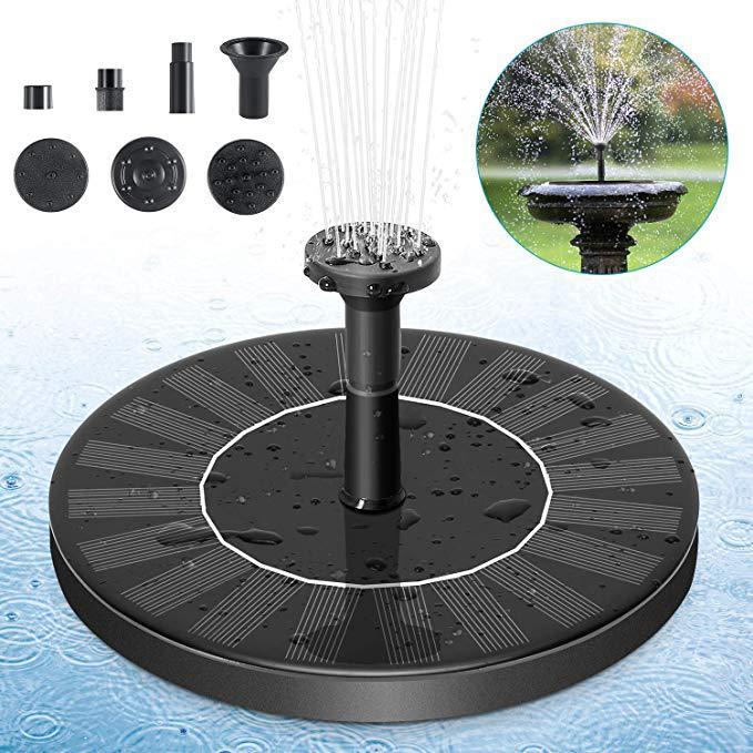 Solar Fountain Outdoor Garden Classic Round - Automatic Solar-Powered Water Feature, 30-55cm Spray Height | Bentalia Home