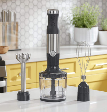 Ultimate Immersion Blender for Versatile Kitchen Use - Ideal for Smoothies, Baby Food, and More! Features Whisk, Blending Jar, 2-Speed Settings, and 500 Watts of Power.