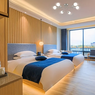 1pc Modern Industrial Semi-Flush Mount Ceiling Light – Metal Finish, E26/E27 Socket