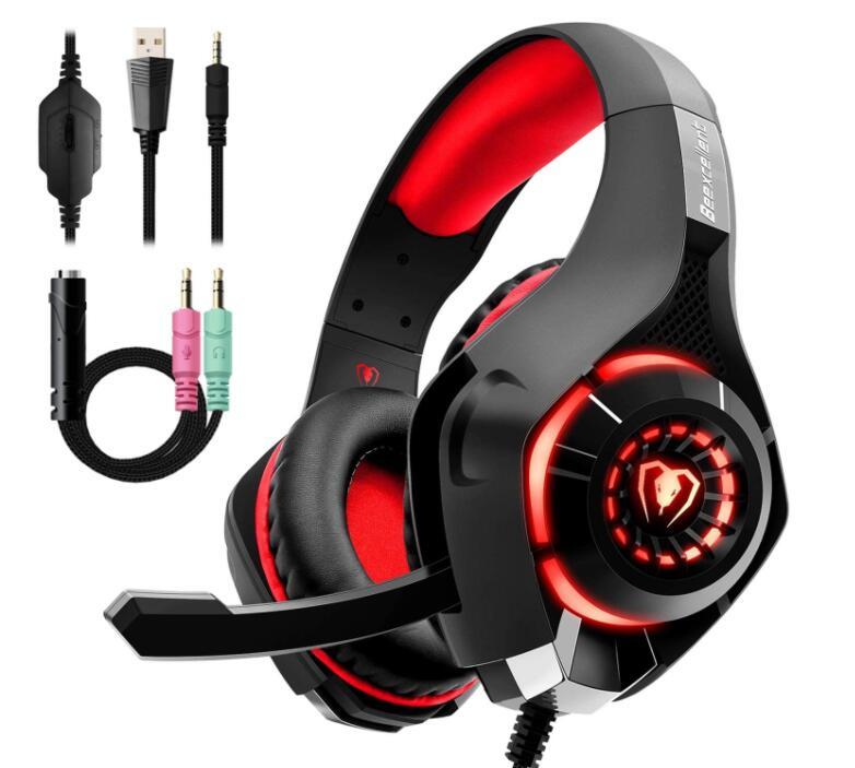 Beexcellent GM-1 Stereo Gaming Headset – Deep Bass, Surround Sound, LED Light, with Mic for PS4, PC, Xbox One, and More | Bentalia Home