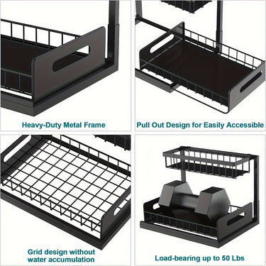 Slide Out Pull Out 2-Tier Under Sink Organizer