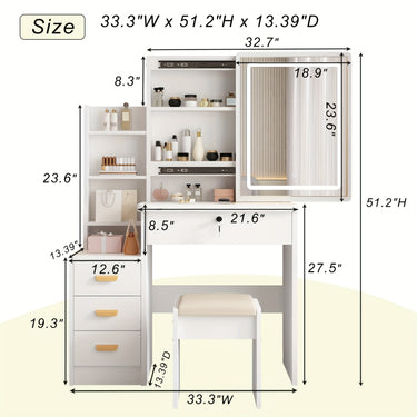 Modern White Wooden Storage Cabinet – Plug-Powered, Independent Design, Assembled