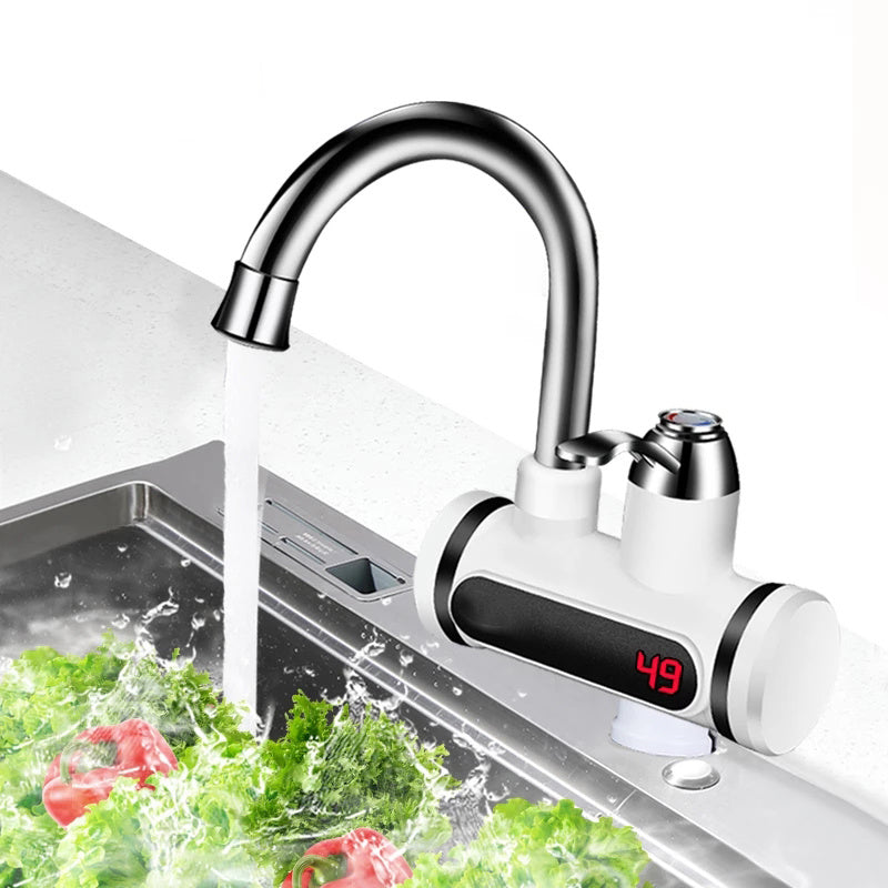 Kitchen Electric Water Tap with Temperature Display – Instant Heating Hot Water Faucet | Bentalia Home