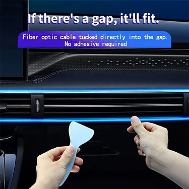 3m/118in Interior Automotive Neon LED Light Strip + Armrest Storage Box – RGB Glow for Console & Dashboard