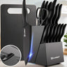 15-Piece Kitchen Knife Block Set with Cutting Board, Sharpener & Steak Knives | Bentalia Homes