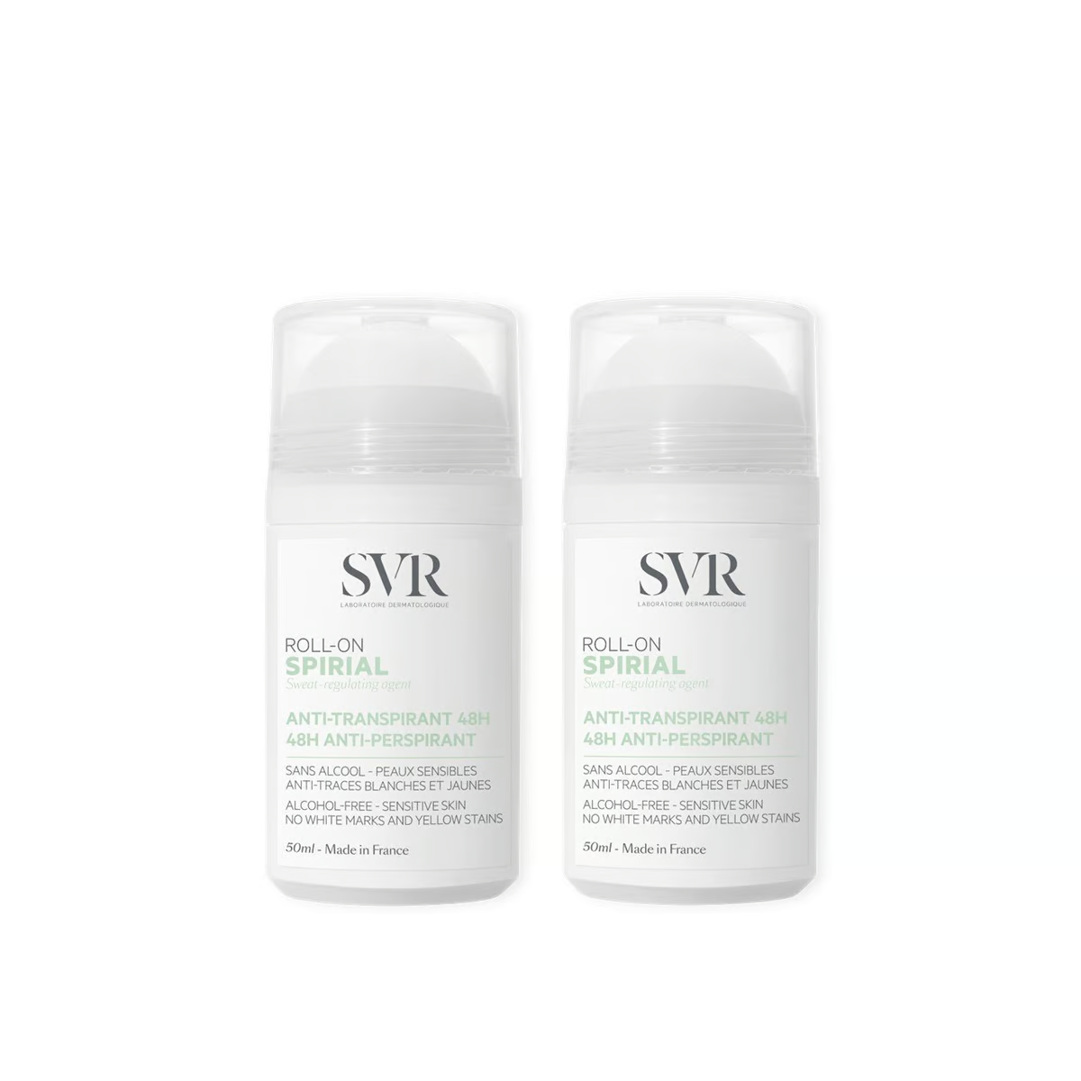 SVR Spirial Deodorant Anti-Perspirant/Transpirant 48H Roll-On 2pkX50ml Exp.03/26