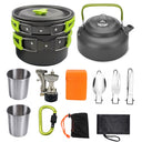 Portable Camping Cooker Stove Set with High-Grade Alumina and Stainless Steel – 2-3 Person Cookware Kit | Bentalia Home