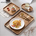 Wood Tray Food - Dessert Bamboo Kitchen Storage Accessories