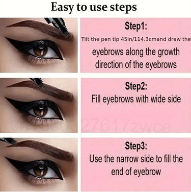 4-Point Waterproof Eyebrow Pencil - Liquid Brow Pen for Long-Lasting,