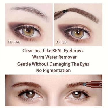 4-Point Waterproof Eyebrow Pencil - Liquid Brow Pen for Long-Lasting,